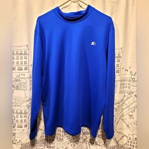 Vintage Vibrant Blue Starter Dri-Star Long Sleeve Shirt Size 3X EUC